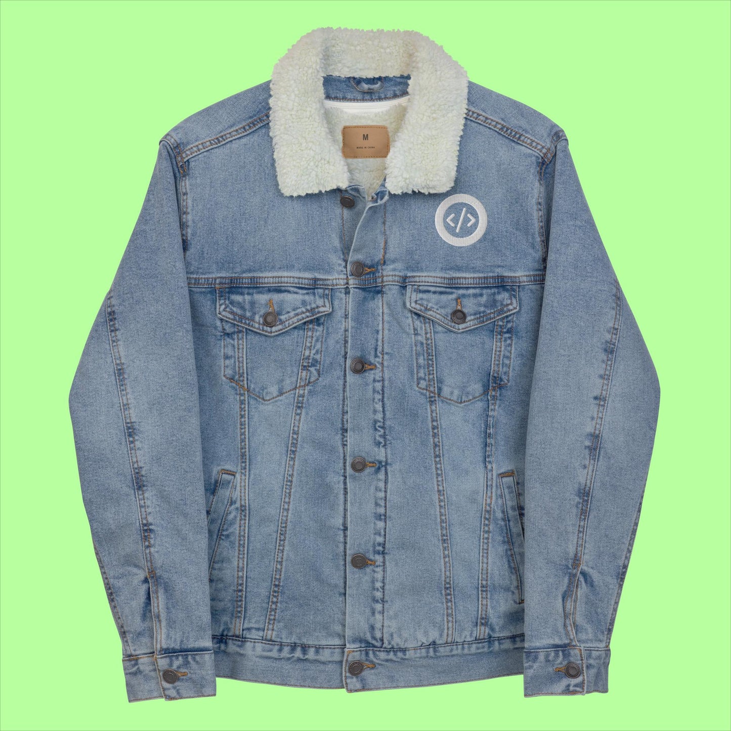 Nerd Denim Sherpa Jacket